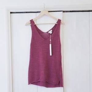 CASLON Knit Pink Sweater Tank Top